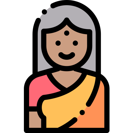 インド人 Detailed Rounded Lineal color icon
