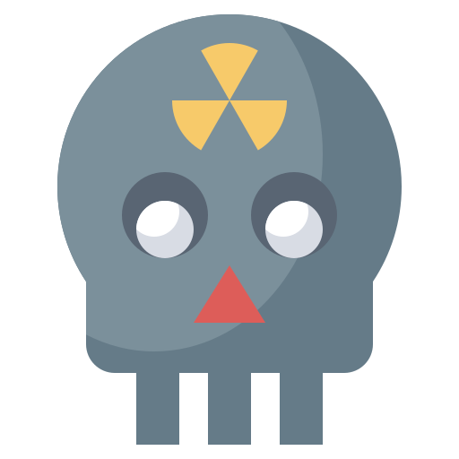 Nuclear danger Surang Flat icon