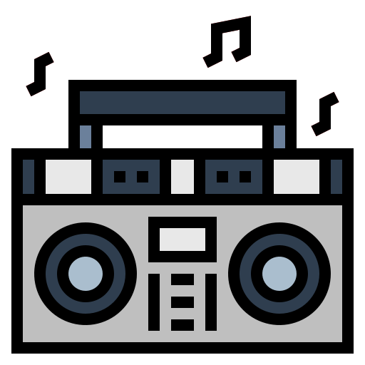 boombox Smalllikeart Lineal Color icoon