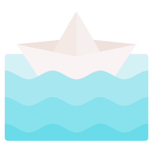 bateau de papier Generic color fill Icône