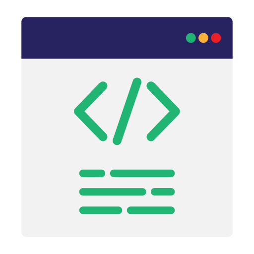 Coding systsem Generic color fill icon