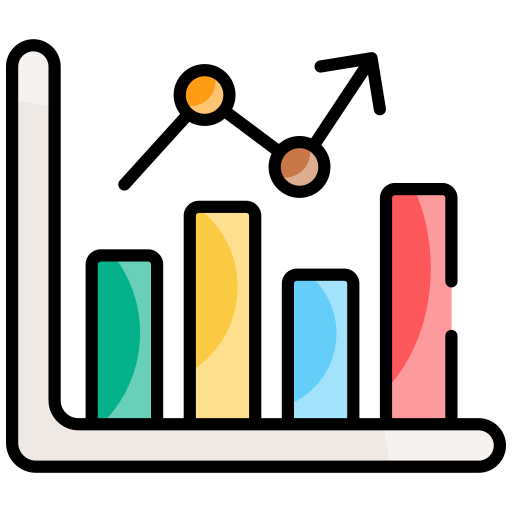 Financial graph Generic color lineal-color icon