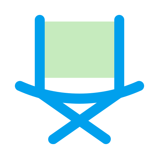 折りたたみ椅子 Generic color fill icon