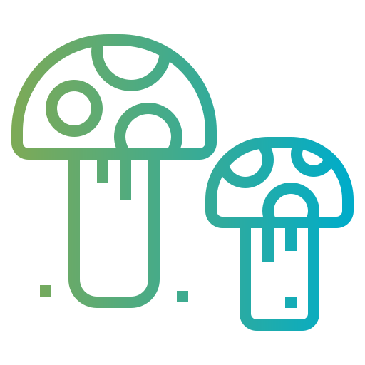 Mushroom Smalllikeart Gradient icon