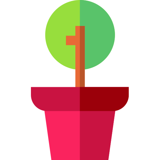 Flowerpot Basic Straight Flat icon