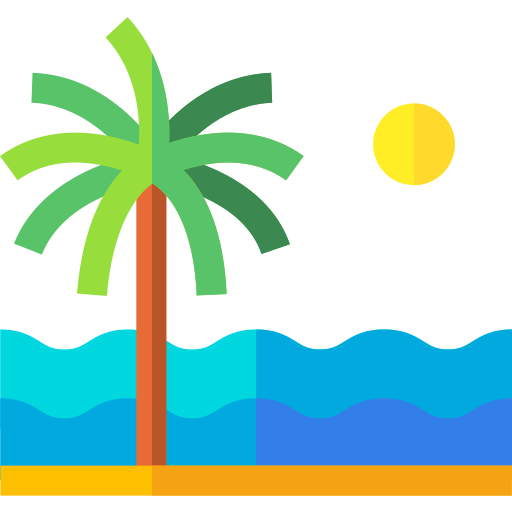 Beach Basic Straight Flat icon