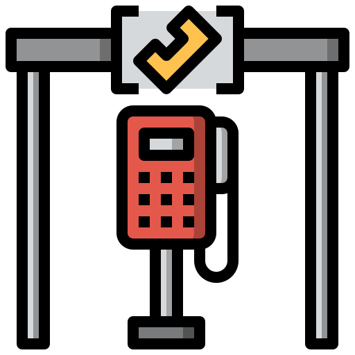 公衆電話ボックス Surang Lineal Color icon