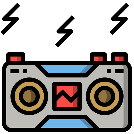 Boombox Surang Lineal Color icono