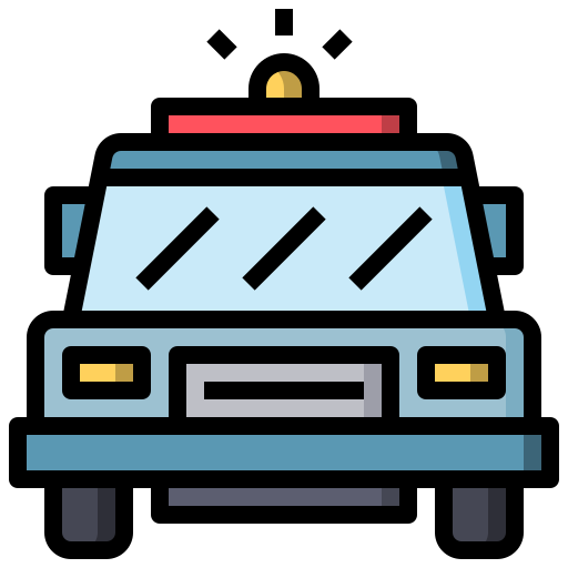Полицейская машина Surang Lineal Color иконка