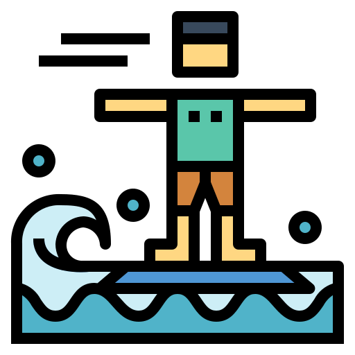서핑 Smalllikeart Lineal Color icon