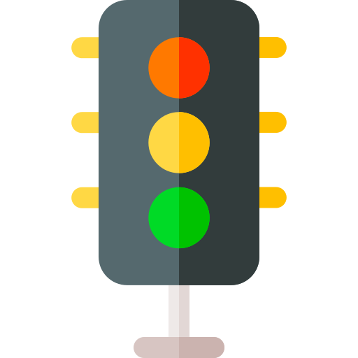 Светофор Basic Rounded Flat иконка