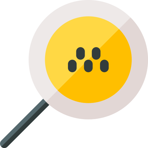 Magnifying glass Basic Rounded Flat icon