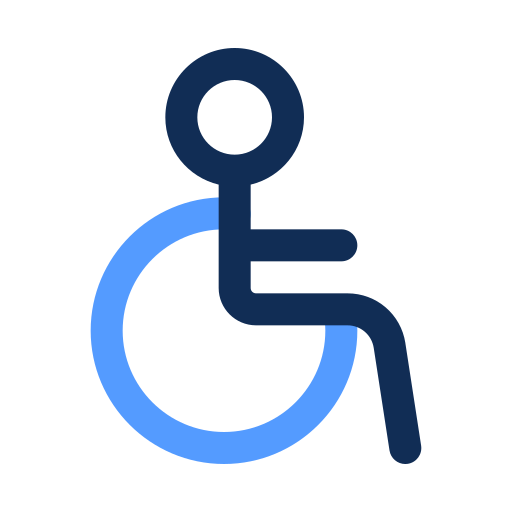 wózek inwalidzki Generic color outline ikona