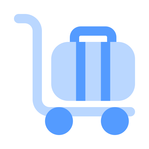 wózek bagażowy Generic color fill ikona