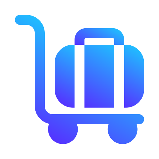 Luggage cart Generic gradient fill icon
