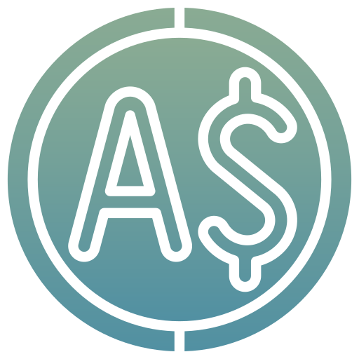 dolar australijski Generic gradient fill ikona