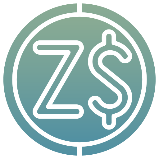 dollaro dello zimbabwe Generic gradient fill icona