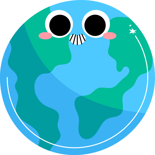 지구 Generic Sticker Color Fill icon