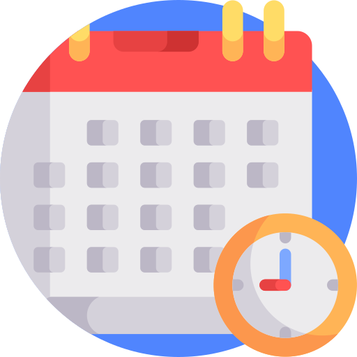 Календарь Detailed Flat Circular Flat иконка