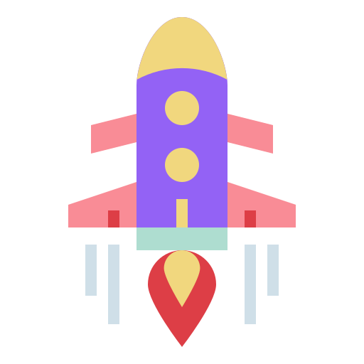 rakieta Smalllikeart Flat ikona