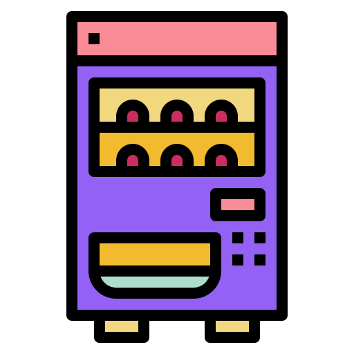 自動販売機 Smalllikeart Lineal Color icon