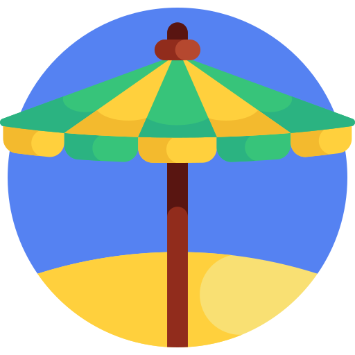Зонтик Detailed Flat Circular Flat иконка
