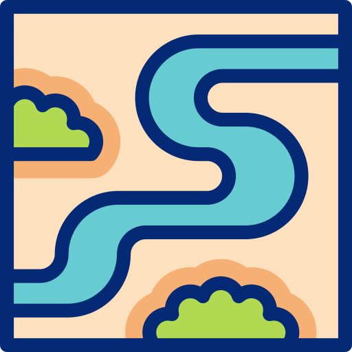 rzeka Basic Accent Lineal Color ikona