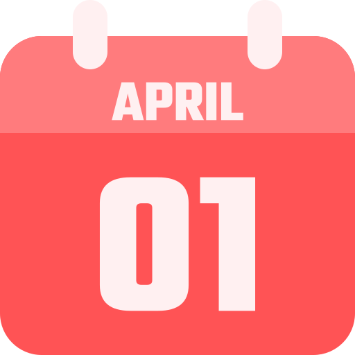 1 aprile Generic color fill icona