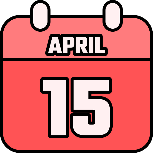 April 15 Generic color lineal-color icon