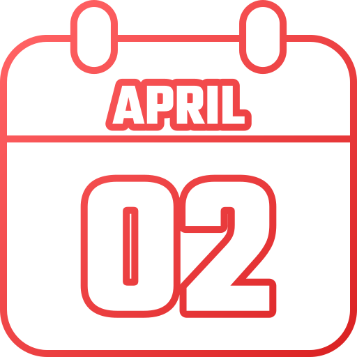 2 aprile Generic gradient outline icona