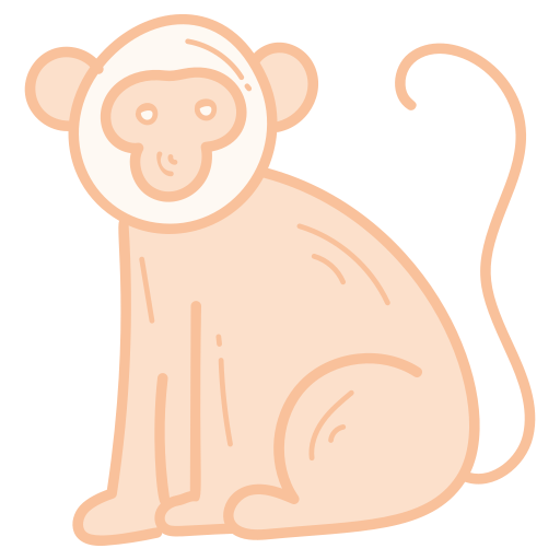 猿 Generic color hand-drawn icon