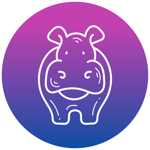 nijlpaard Generic gradient fill icoon