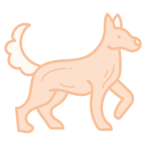 犬 Generic color hand-drawn icon