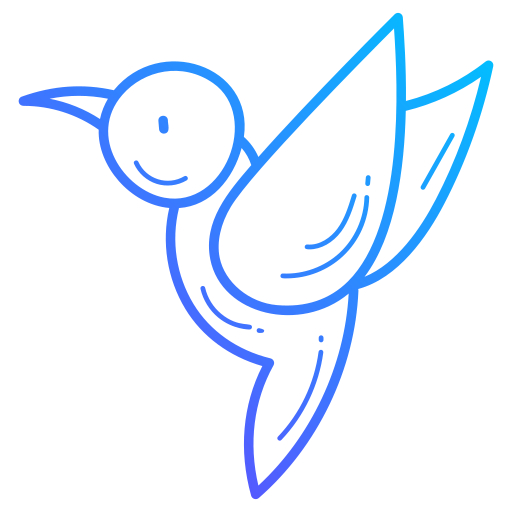 Hummingbird Generic gradient outline icon