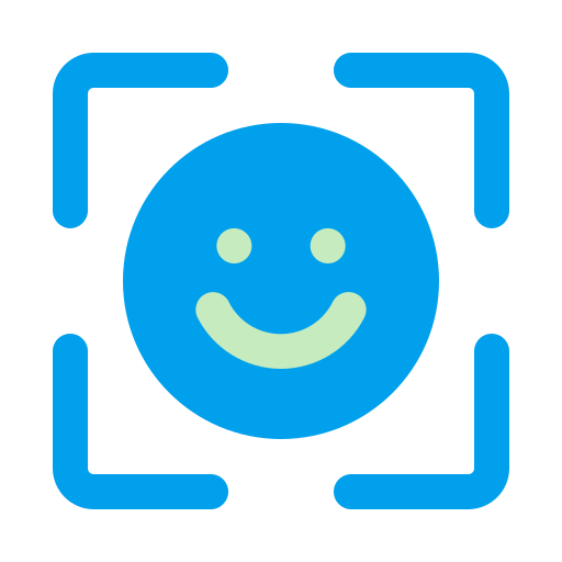 Face detection Generic color fill icon