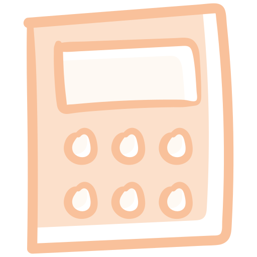calculadora Generic color hand-drawn icono