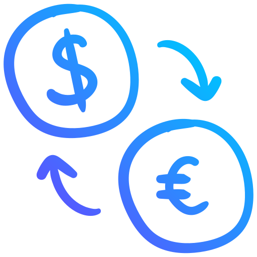 cambio de divisas Generic gradient outline icono