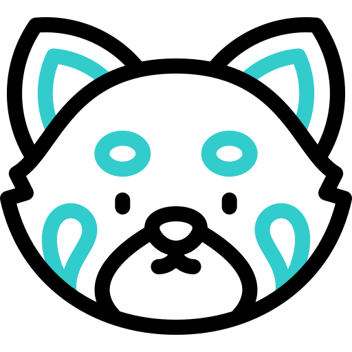 Red panda Basic Accent Outline icon