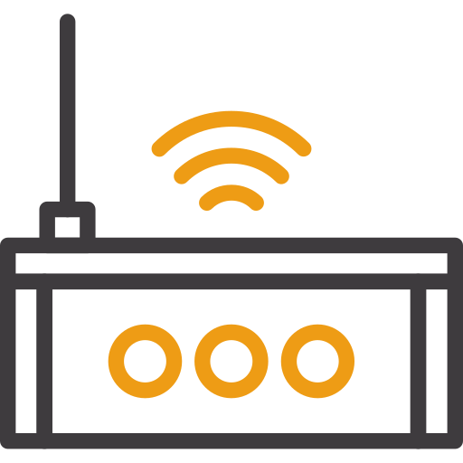 router de wifi Generic color outline icono