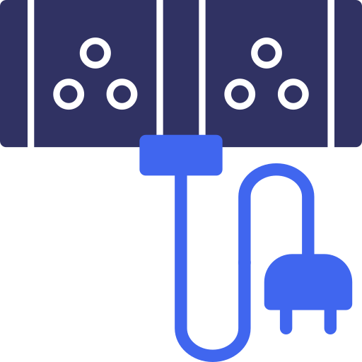 cable de extensión Generic color fill icono