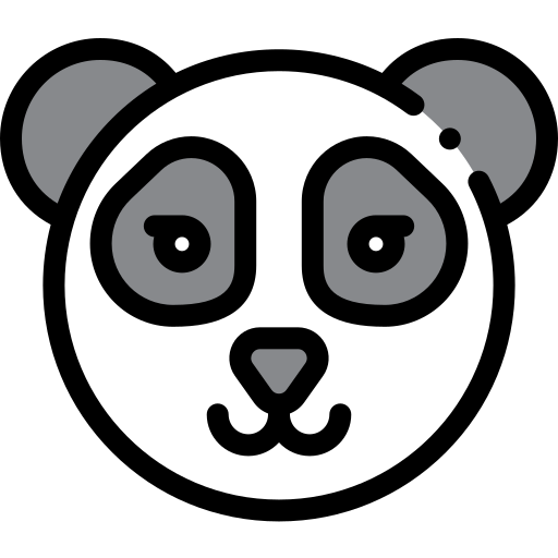 Panda Detailed Rounded Lineal color icon