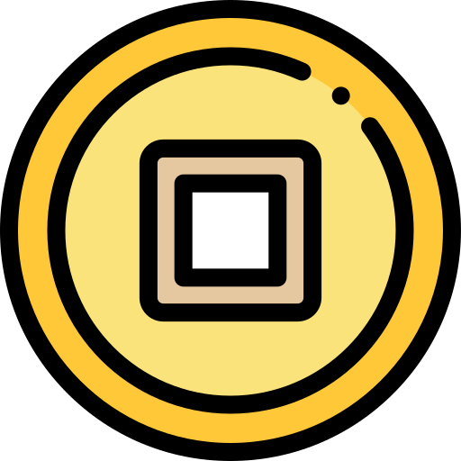 Coin Detailed Rounded Lineal color icon