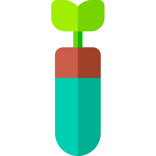 Tubo de ensaio Basic Rounded Flat Ícone