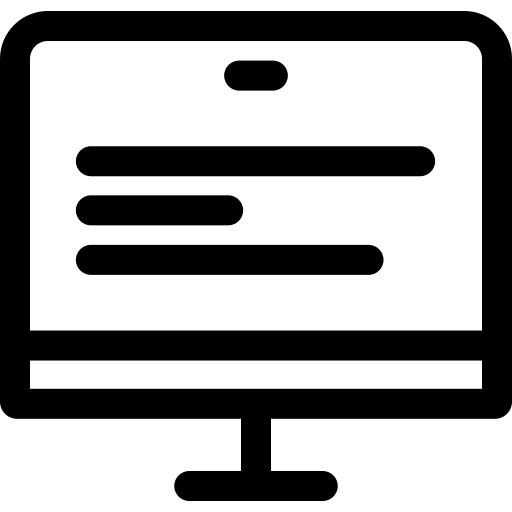 ordinateur Basic Rounded Lineal Icône