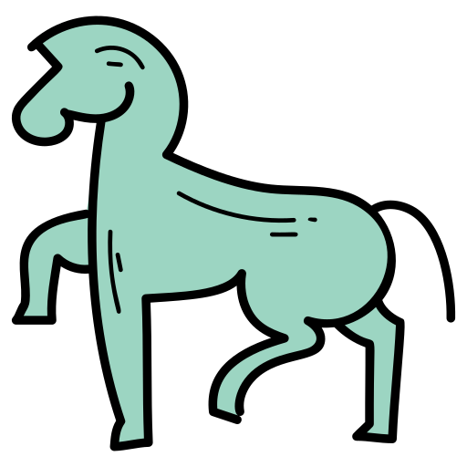 Horse Generic color hand-drawn icon