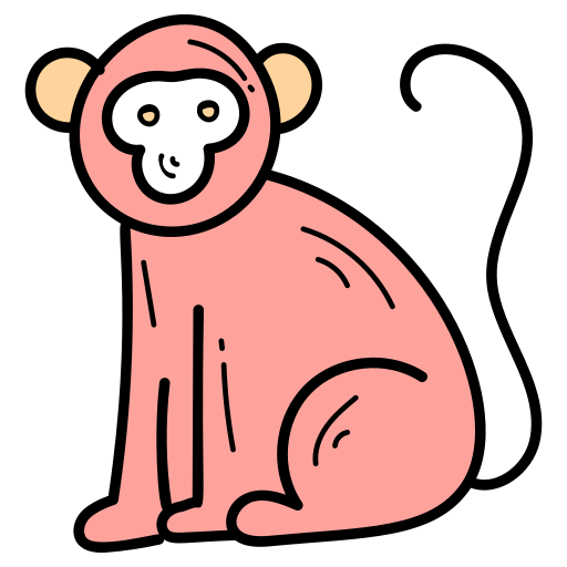 scimmia Generic color hand-drawn icona