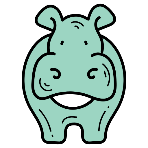 hipopótamo Generic color hand-drawn Ícone