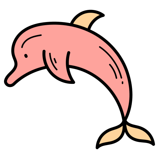 Дельфин Generic color hand-drawn иконка