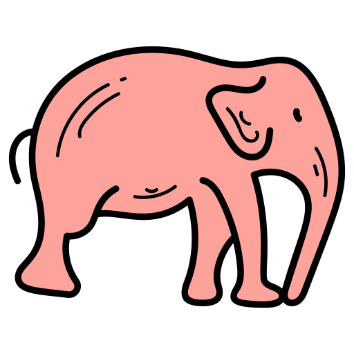 코끼리 Generic color hand-drawn icon