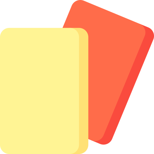 Yellow card Special Flat icon